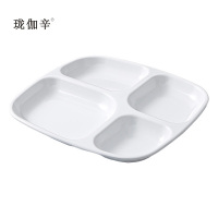 珑伽辛 多格密胺餐盘 10.5寸四格/个