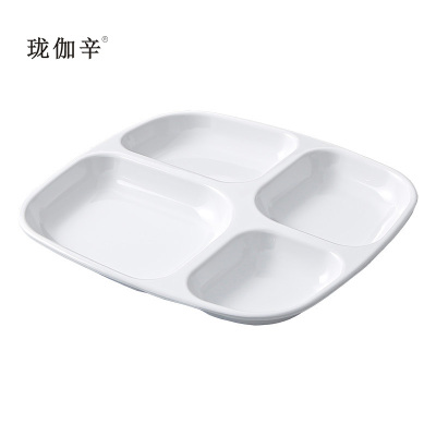 珑伽辛 多格密胺餐盘 10.5寸四格/个