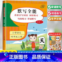 默写全能四年级上册 小学四年级 [正版]语文默写能手四年级上册看拼音写词语生字注音专项训练 积累与默写全能人教版4上小达