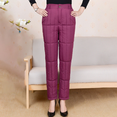 迪鲁奥(DILUAO)高端品质中老年裤女装高腰保暖内胆内外穿冬季加肥加大码加厚裤子