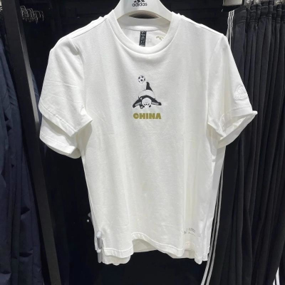 ADIDAS阿迪达斯短袖T恤运动休闲舒适针织圆领男女上衣KA5312 D