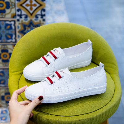 述雅2021年春夏季新款浅口透气小白鞋女鞋子百搭休闲白鞋网红板鞋