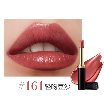 欧莱雅细管口红161轻吻豆沙滋润缎光唇膏显白七夕礼物送女友