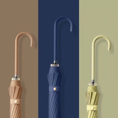 优旋,youeshone16骨长柄伞雨伞直杆双人加大韩版简约伞女晴雨两用伞小清新雨伞男