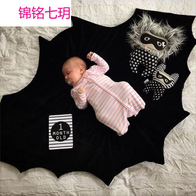 锦铭七玥ins新款 蝙蝠毯 2016年新款个性游戏披肩毯 儿童推车盖毯 空调被