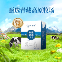 小西牛小方砖纯牛奶200ml*16盒 青藏奶源 3.6g蛋白 营养纯牛奶