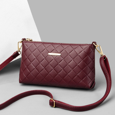 小包包女2022新款时尚中年妈妈包多层手拿软皮单肩斜挎包