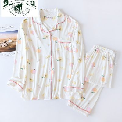 HLCOMAN莫代尔月子服5月份产后4产妇夏季薄款孕妇睡衣女春秋3哺乳家居服6