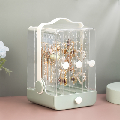 挂耳环耳钉项链饰品架耳饰收纳盒法耐(FANAI)亚克力透明防尘珠宝首饰展示架