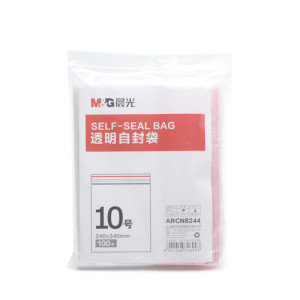 晨光 M&G 透明自封袋 ARCN8244 10号 100个/包 包