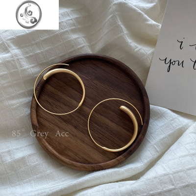 JiMi欧美复古圆圈圈耳环女2023年新款潮小众设计感耳圈高级感气质耳饰