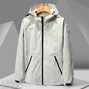 啄木鸟冲锋衣男防水风衣春秋季夹克青少年白色休闲2025新款户外套