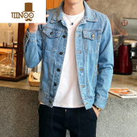 YANXU2023春季牛仔外套男士新款韩版修身夹克学生大码牛仔衣服男装潮流