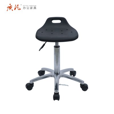 质凡静电凳子升降可旋转椅子吧台椅 铝合金脚 高度42-62cm 轮子款