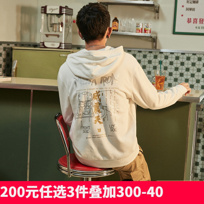 [200元任选3件]变形金刚联名唐狮秋季新款卫衣男连帽宽松套头帽衫in潮牌