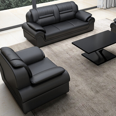 臻远 ZY-SFZH-8 商务办公室沙发 会客办公沙发茶几组合 西皮3+1