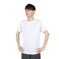 Asics男士短袖速干聚酯纤维圆领白色T恤多功能训练运动衫