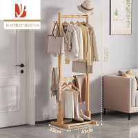 三维工匠服装店衣架实木童装家用挂衣租房用简约落地多收纳衣帽架置物