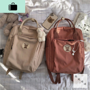 日系古着感少女书包 学院风森系可爱背包韩版ins复古学生双肩包女NEW LAKE