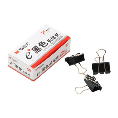 晨光(M&G)ABS92729 长尾夹 Eplus25mm(盒装)黑色 4# 12盒装