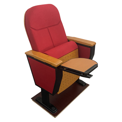 臻远 ZY-LTY-01 礼堂椅剧院椅会议室椅子红色带前写字板单人位