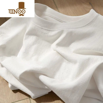 YANXU2023年新款长袖T恤男白色上衣内搭打底衫加绒加厚上衣