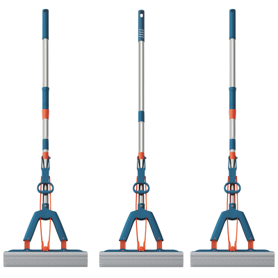 可伸缩免手洗吸水海绵拖把懒人拖布旋转式对折家用胶棉拖把