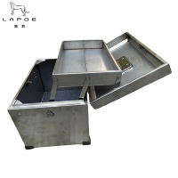 猎豹 不锈钢工具箱双层折叠工具收纳箱53*28*28cm/个