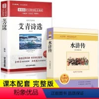 [九年级上]艾青诗选+水浒传 初中通用 [正版]初中课外阅读书目 中外名著12本七八九年级语文朝花夕拾西游记 海底两万里