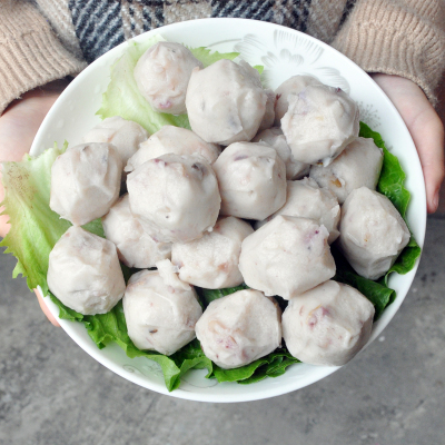 【拍2件发4包】千渔旺鱿鱼海参丸800g 新鲜手打鱼丸速冻丸子 火锅食材