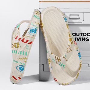 夏季新款EVA轻便简约百搭平底男士拖鞋沙滩夹脚透气露趾人字拖鞋