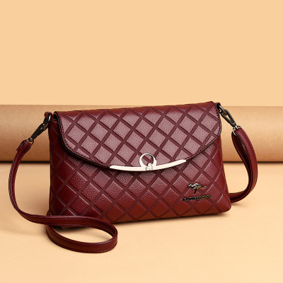 包包女包新款2026斜挎单肩包压花时尚女士妈妈小方包欧美