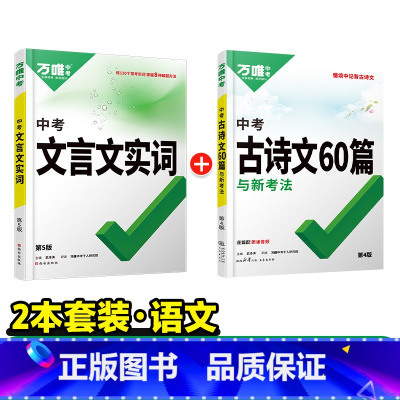 [文言文实词+古诗文60篇]2本 初中通用 [正版]初中文言文实词虚词专项训练阅读理解全解七八九年级初一初二初三资料书2