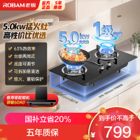 老板(Robam)星辰系列燃气炉燃气灶20B0A 双灶嵌入台式煤气灶5.2kW可调节灶具换装不改孔