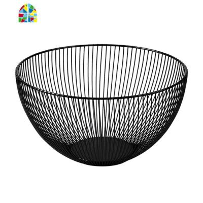 水果盘厨房洗菜盆家用创意铁艺现代客厅茶几零食盘水果篮子 FENGHOU 黑色洗菜篮洗菜篮