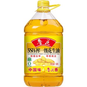 鲁花 花生油 5S压榨一级花生油 5L