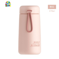 保温杯女学生简约小巧便携迷你杯子ins原宿风少女心可爱定制水杯 FENGHOU 青色[收藏加购送贴纸杯刷]