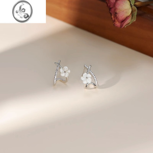 JiMiS925银饰耳钉女2023新款小众设计耳环轻奢气质高级感耳饰春夏