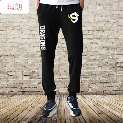 珂卡慕(KEKAMU)守望先锋上海龙之队战队小脚裤卫裤游戏运动休闲长裤黑色1S