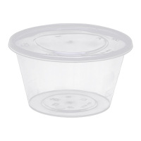 优彩嘉 一次性餐盒 圆碗透明 450ML*450套 CH-01 箱