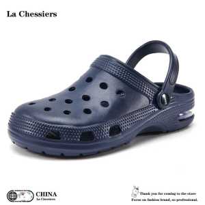 La Chessiers洞洞鞋男休闲两穿凉鞋防滑包头拖鞋夏季新品外穿家居潮流男士气垫凉拖