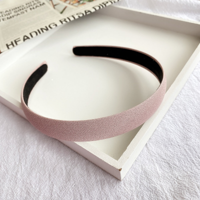 荧光色发箍女网红夏季新款头箍饰品简约百搭洛滑外出紫色发饰荧光粉色G56