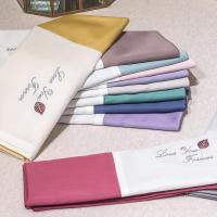 美帮汇60支贡缎长绒棉枕套一对装全棉成人单人枕用酒店全棉枕头套48×74