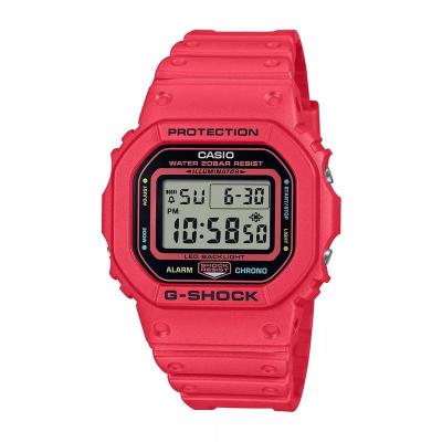 卡西欧(CASIO)男款运动潮流红树脂表壳石英手表防水耐冲击多功能计时器