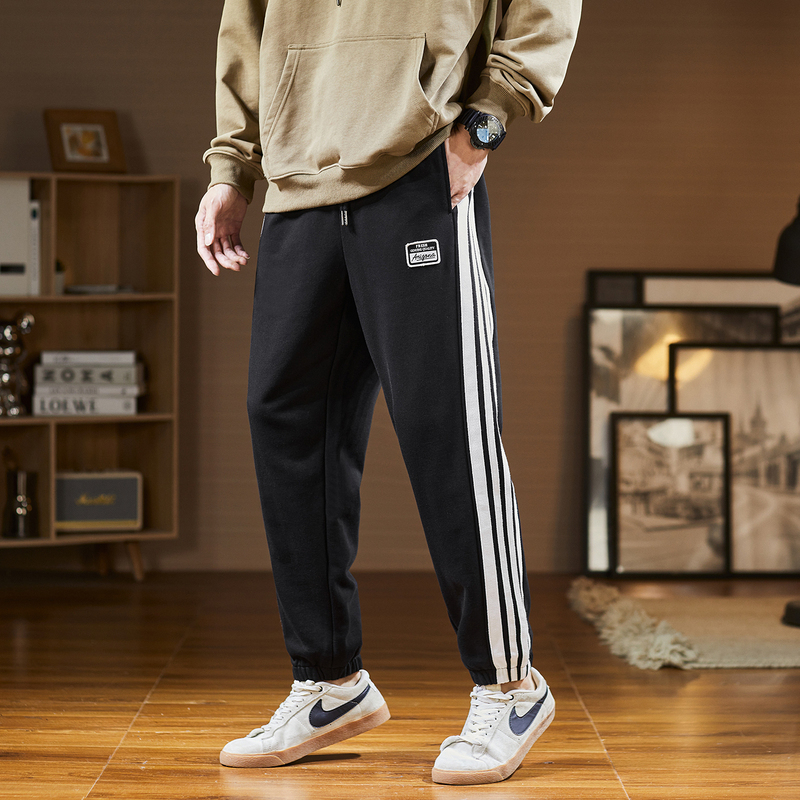 [1.5折价73元]唐狮春秋新款运动裤男士简约束脚裤卫裤宽松休闲裤子男潮牌