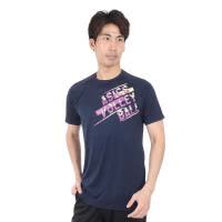 Asics男士排球速干短袖T恤运动训练比赛服弹性面料透气舒适