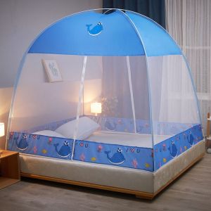 免安装蒙古包蚊帐1.8米双人床1.5m纹帐家用1.2新款0.9m单人