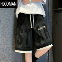 HLCOMAN休闲短裤男夏季2025新款宽松美式潮牌oversize假运动五分裤子