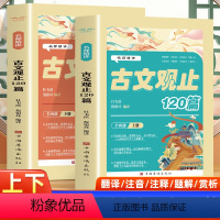 名师精讲古文观止120篇上下全2册 初中通用 [正版]名师精讲古文观止120篇上下全2册初中小学生必背古诗文文言文课外语
