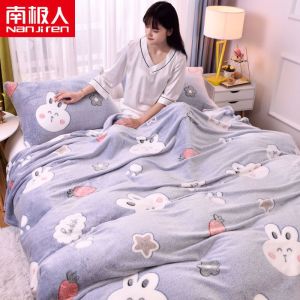 []雪花绒毛毯单件床单法兰绒珊瑚绒盖毯午睡毯子盖腿毛巾被子